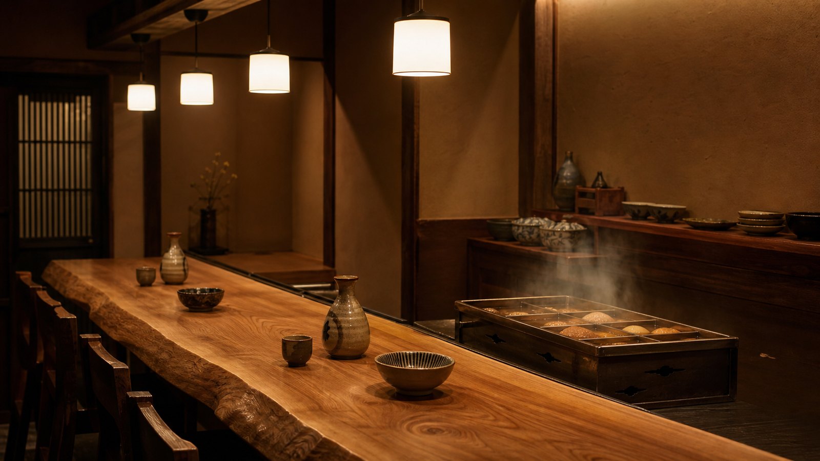 小料理屋の温かい店内の様子（イメージ）